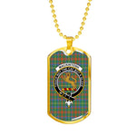 MacKintosh Hunting Ancient Scottish Clan Tartan Military Dog Tag Necklace Jewelry