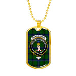 Henderson Modern Scottish Clan Tartan Military Dog Tag Necklace Jewelry