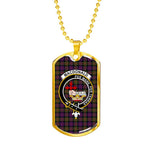 MacDonald Clan Donald Modern Scottish Clan Tartan Military Dog Tag Necklace Jewelry