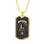 Fletcher Of Dunan Scottish Clan Tartan Military Dog Tag Necklace Jewelry