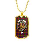 Gow Or McGouan Scottish Clan Tartan Military Dog Tag Necklace Jewelry