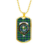 Murray Dysart Of Athole Ancient Scottish Clan Tartan Military Dog Tag Necklace Jewelry