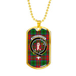 MacCulloch Scottish Clan Tartan Military Dog Tag Necklace Jewelry