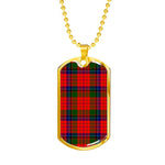 MacNicol Scottish Clan Tartan Military Dog Tag Necklace Jewelry