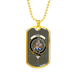 Haig Gray Scottish Clan Tartan Military Dog Tag Necklace Jewelry