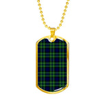 MacNeill Of Colonsay Hunting Scottish Clan Tartan Military Dog Tag Necklace Jewelry
