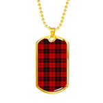 Ettrick District Scottish Clan Tartan Military Dog Tag Necklace Jewelry