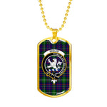 Inglis Modern Scottish Clan Tartan Military Dog Tag Necklace Jewelry