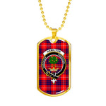 Hamilton Modern Scottish Clan Tartan Military Dog Tag Necklace Jewelry