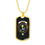 Murray Dysart Of Atholl Modern Scottish Clan Tartan Military Dog Tag Necklace Jewelry