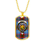 Newton Scottish Clan Tartan Military Dog Tag Necklace Jewelry