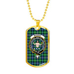 Murray Athole Of Athole Ancient Scottish Clan Tartan Military Dog Tag Necklace Jewelry