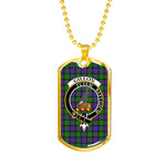 Gillon Scottish Clan Tartan Military Dog Tag Necklace Jewelry