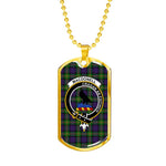 MacDonell Of Glengarry Scottish Clan Tartan Military Dog Tag Necklace Jewelry