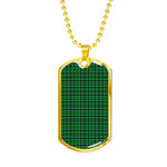 Innes Hunting Scottish Clan Tartan Military Dog Tag Necklace Jewelry