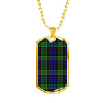 Newman Scottish Clan Tartan Military Dog Tag Necklace Jewelry