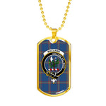 MacLaine Of Lochbuie Hunting Scottish Clan Tartan Military Dog Tag Necklace Jewelry