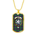 Inglis Scottish Clan Tartan Military Dog Tag Necklace Jewelry