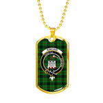 Kincaid Scottish Clan Tartan Military Dog Tag Necklace Jewelry