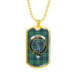 MacNeil of Colonsay Scottish Clan Tartan Military Dog Tag Necklace Jewelry