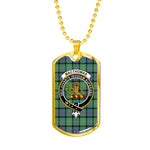 MacThomas Ancient Scottish Clan Tartan Military Dog Tag Necklace Jewelry
