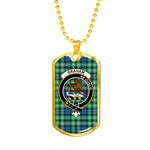 Graham Of Montrose Ancient Scottish Clan Tartan Military Dog Tag Necklace Jewelry