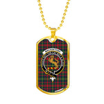 MacKintosh Hunting Modern Scottish Clan Tartan Military Dog Tag Necklace Jewelry