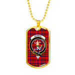Murray Dysart Of Tulloch Scottish Clan Tartan Military Dog Tag Necklace Jewelry