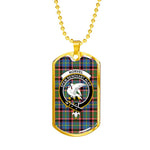 Norvel Scottish Clan Tartan Military Dog Tag Necklace Jewelry