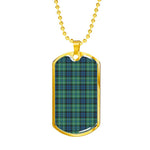 MacNeill Of Colonsay Scottish Clan Tartan Military Dog Tag Necklace Jewelry