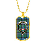 Morrison Ancient Scottish Clan Tartan Military Dog Tag Necklace Jewelry