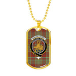 MacGillivray Hunting Ancient Scottish Clan Tartan Military Dog Tag Necklace Jewelry