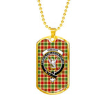 Gibson Scottish Clan Tartan Military Dog Tag Necklace Jewelry