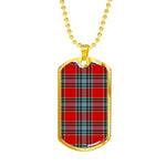 MacLeay Scottish Clan Tartan Military Dog Tag Necklace Jewelry