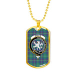 Inglis Ancient Scottish Clan Tartan Military Dog Tag Necklace Jewelry