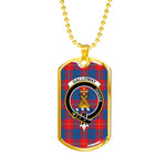 Galloway Scottish Clan Tartan Military Dog Tag Necklace Jewelry