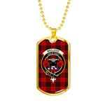 MacLeod Of Raasay Scottish Clan Tartan Military Dog Tag Necklace Jewelry