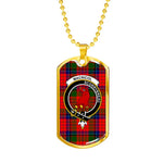 MacNicol Of Scorrybreac Scottish Clan Tartan Military Dog Tag Necklace Jewelry