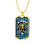 Falconer Scottish Clan Tartan Military Dog Tag Necklace Jewelry