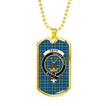 Keith Scottish Clan Tartan Military Dog Tag Necklace Jewelry