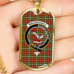 MacDougall Of Lochcarron Scottish Clan Tartan Military Dog Tag Necklace Jewelry