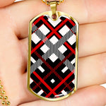 Home Scottish Clan Tartan Military Dog Tag Necklace Jewelry