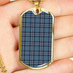 Earl Of St Andrews Scottish Clan Tartan Military Dog Tag Necklace Jewelry