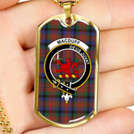 MacDuff Hunting Modern Scottish Clan Tartan Military Dog Tag Necklace Jewelry