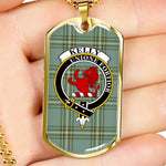 Kelly Scottish Clan Tartan Military Dog Tag Necklace Jewelry