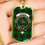 Orrock Scottish Clan Tartan Military Dog Tag Necklace Jewelry
