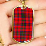MacKillop Scottish Clan Tartan Military Dog Tag Necklace Jewelry