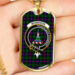 Morrison Scottish Clan Tartan Military Dog Tag Necklace Jewelry