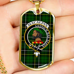MacAlpine Modern Scottish Clan Tartan Military Dog Tag Necklace Jewelry