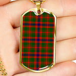 Nithsdale Scottish Clan Tartan Military Dog Tag Necklace Jewelry